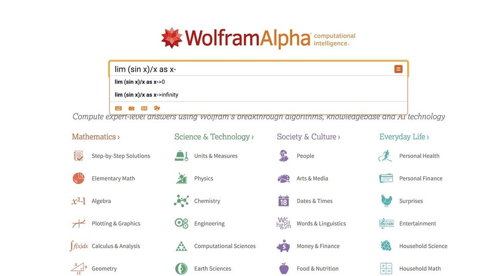Trang web wolframalpha.com - tính nguyên hàm nhanh chóng