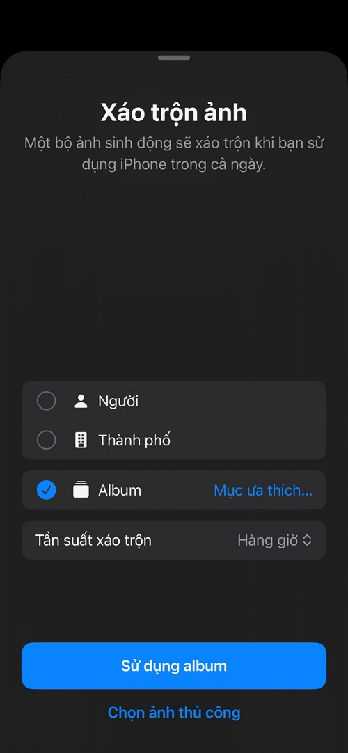 Cài album ảnh làm màn hình khóa iPhone (2)