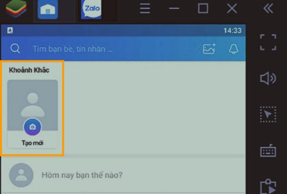 Vào mục “Nhật ký” và chọn “Tạo mới”