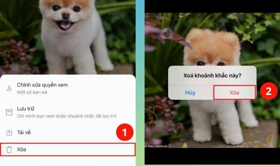 Cách xóa khoảnh khắc trên Zalo bằng điện thoại
