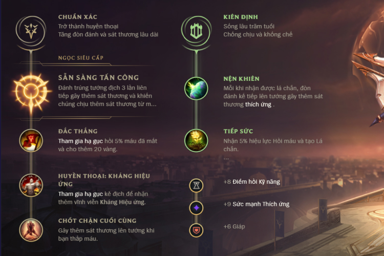 Bảng ngọc Urgot cấu máu