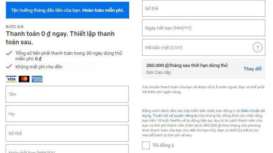 Hãy chọn loại thẻ thanh toán quốc tế phù hợp với bạn để tiến hành đăng ký.