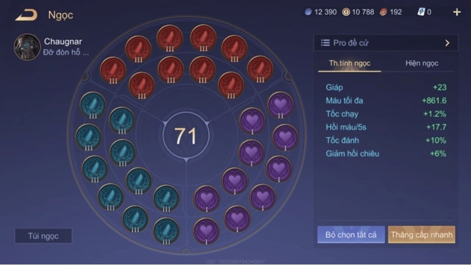 Bảng ngọc cho Chaugnar