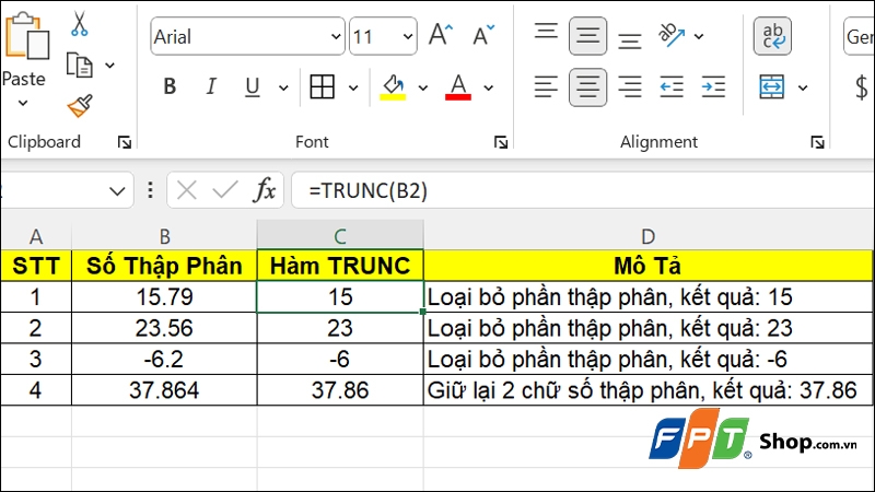 Hàm TRUNC trong Excel - hình 4