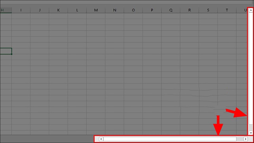 hiện thanh scroll trong Excel 2010, 2013, 2016