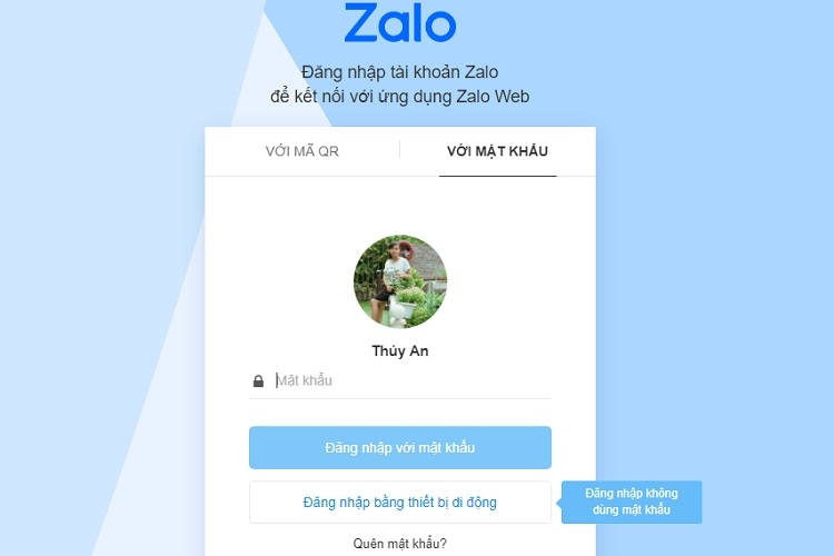 Đăng nhập vào ứng dụng Zalo trên máy tính