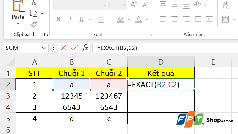 Hàm&nbsp;EXACT là gì? - hình 3