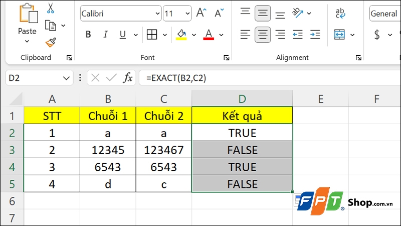 Hàm&nbsp;EXACT là gì? - hình 4