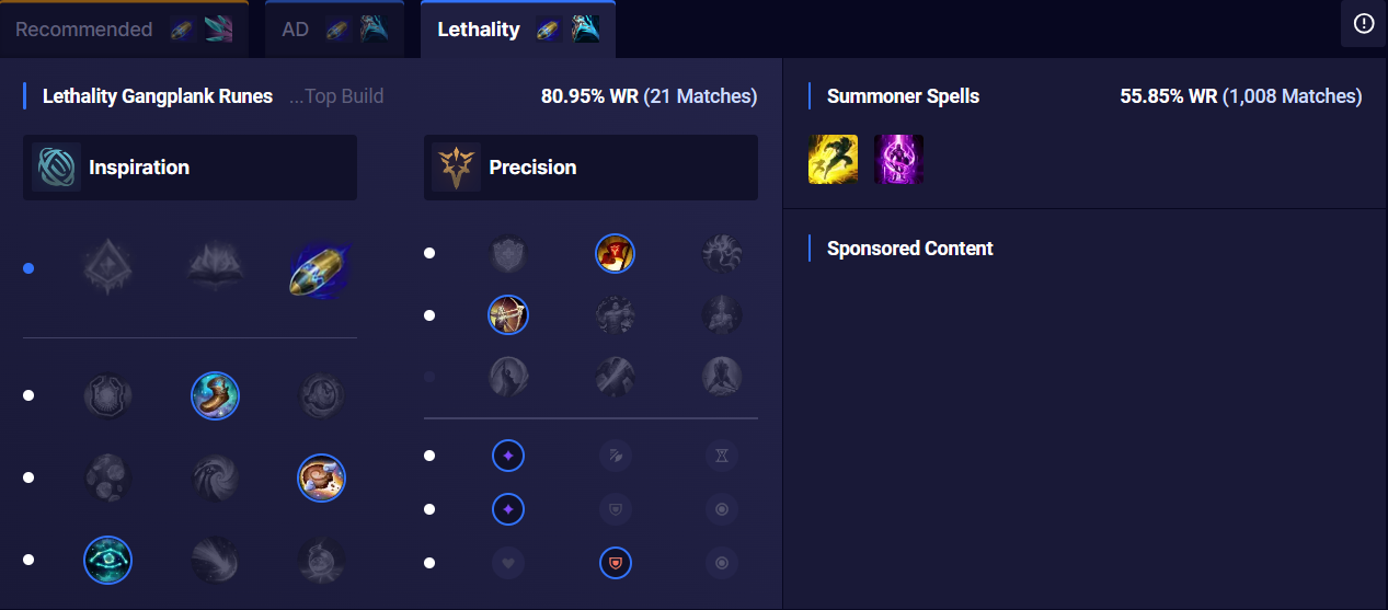 Bảng Chí Mạng cho Gangplank mùa 13