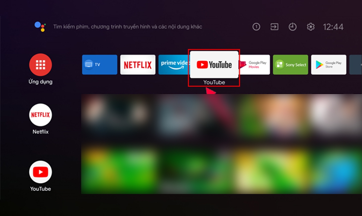 cách sử dụng ứng dụng YouTube trên Android tivi Sony - hình 1