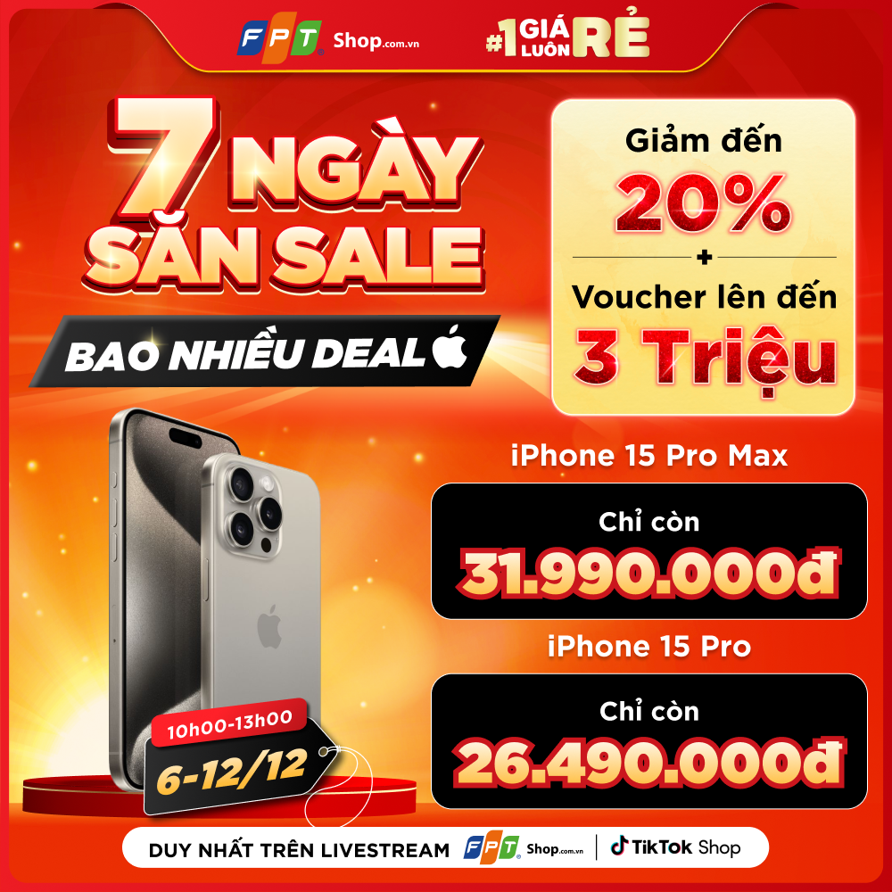 7 ngày Livestream TikTokShop đặc biệt dành cho fan Táo