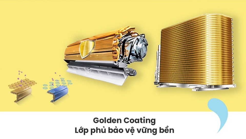 Lớp Golden Coating trên dàn nóng và dàn lạnh