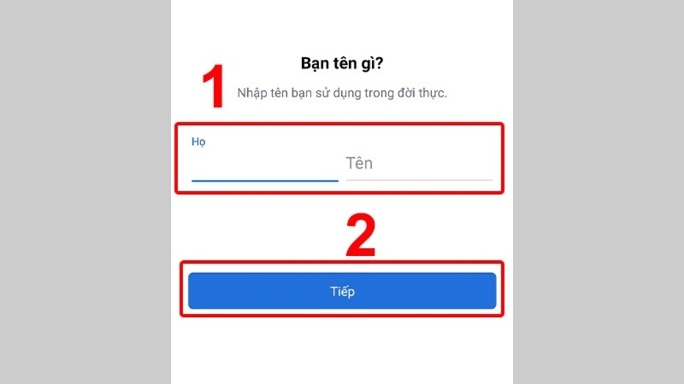 Nhập đầy đủ họ tên