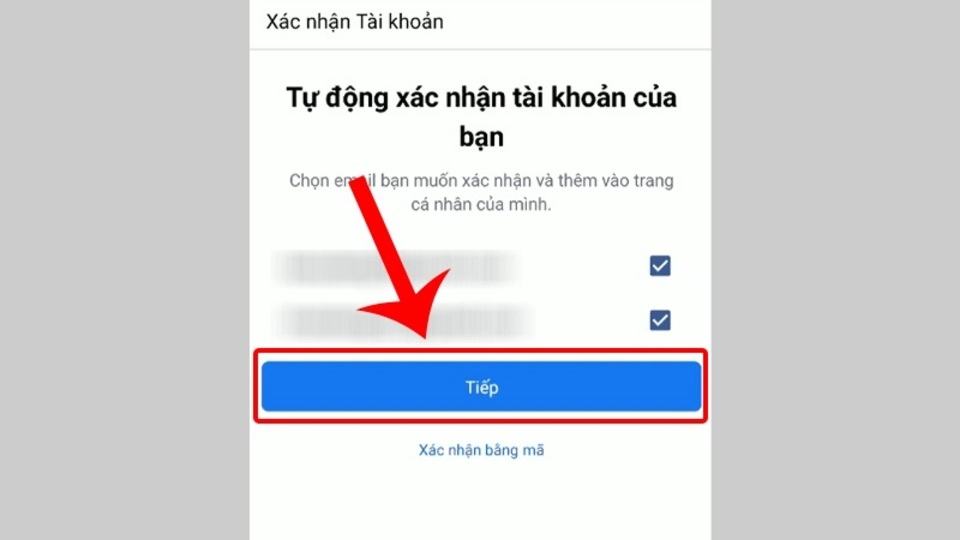 Nhập mã xác minh