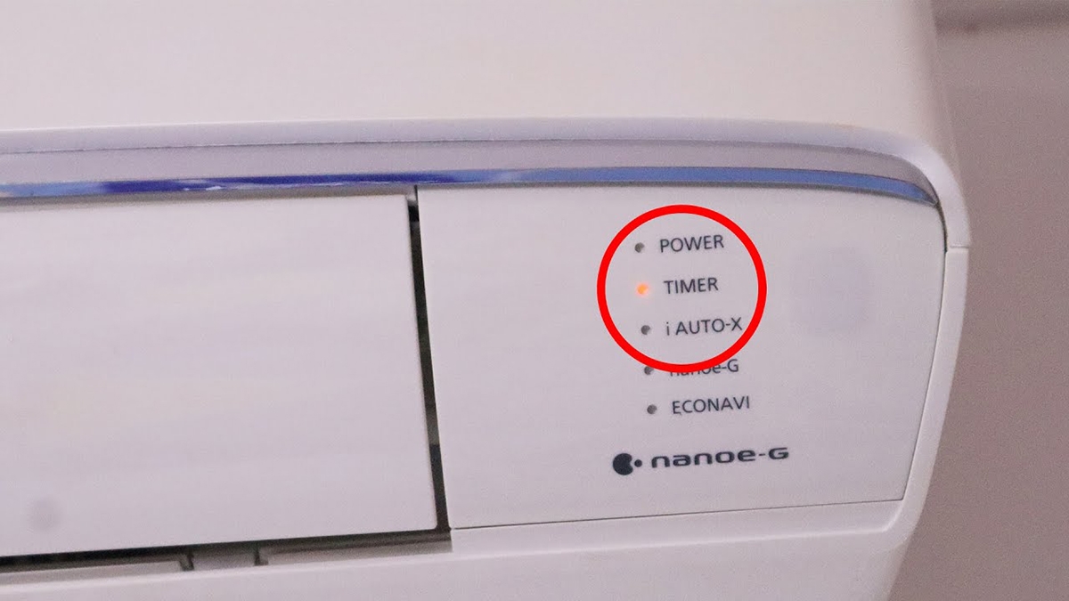 đèn timer trên máy lạnh Panasonic - hình 1