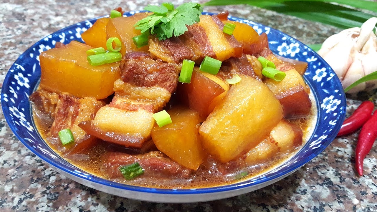 thịt kho củ cải 8