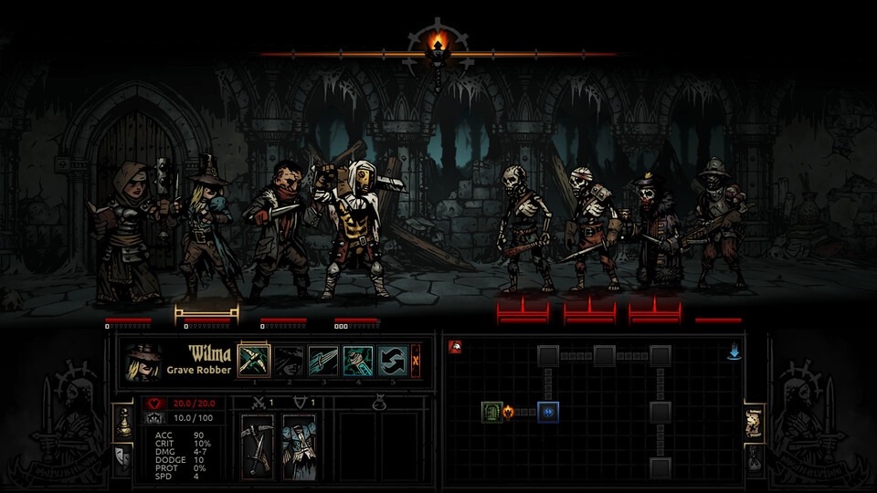 Trải nghiệm phong cách thần thoại trong Darkest Dungeon