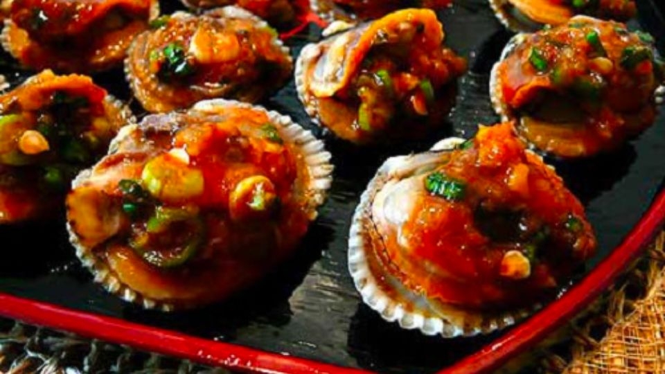 Sò huyết nướng mỡ hành