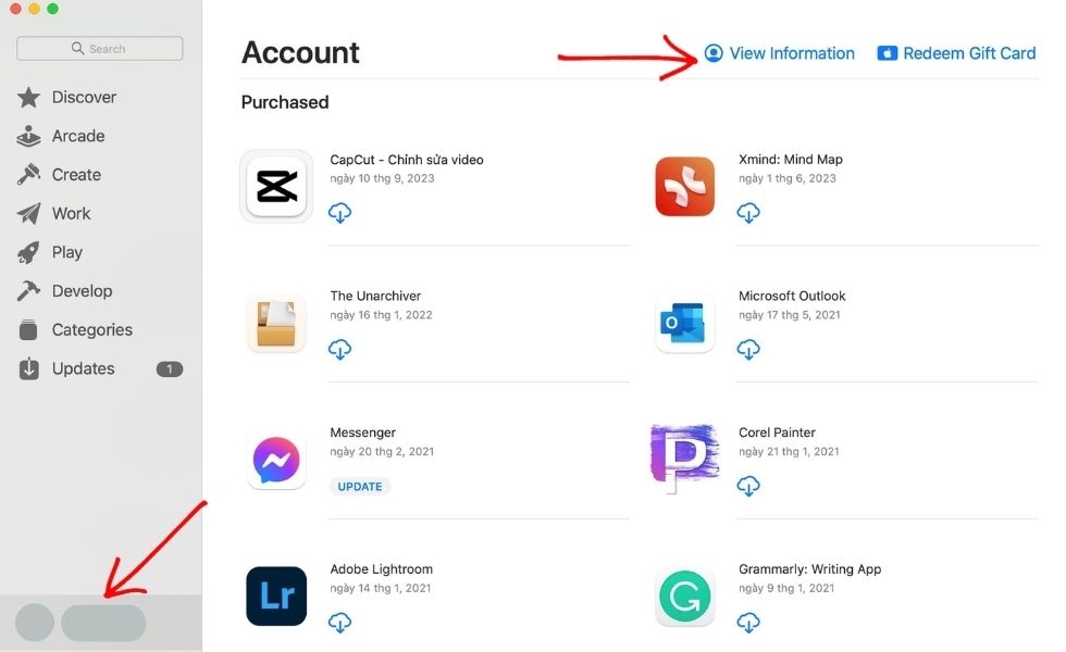 Xem thông tin trên Mac