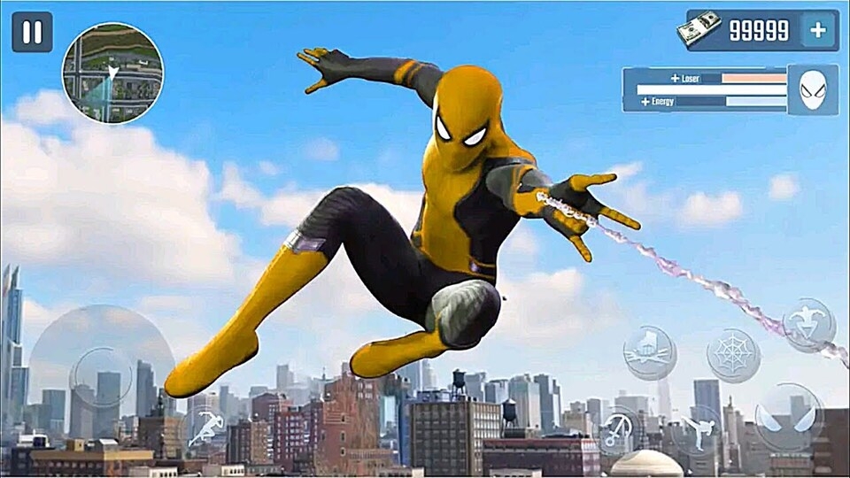 Tiêu diệt mục tiêu trong Spider Rope Hero - Gangster New York City