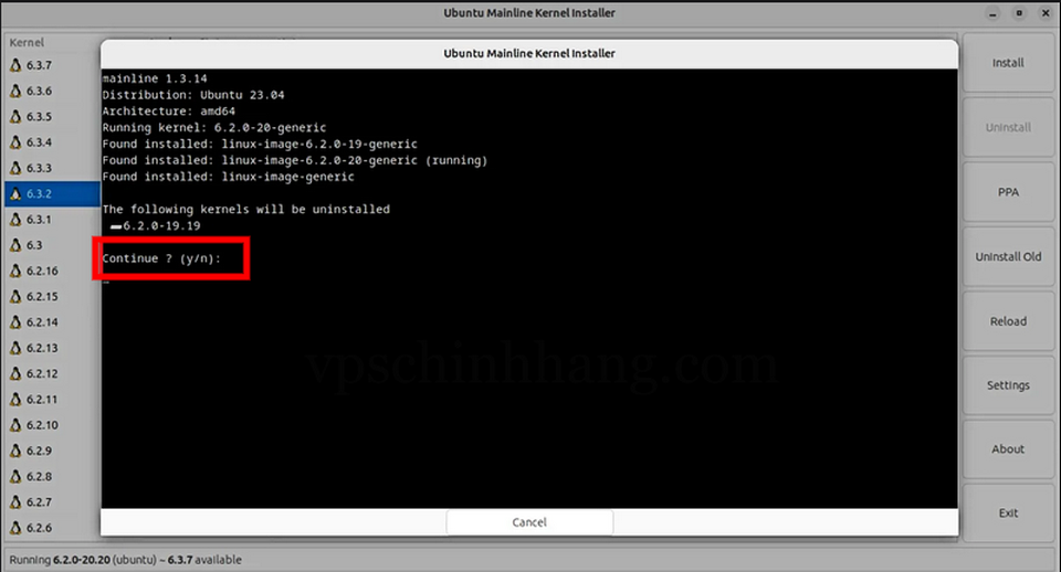 Chọn điều kiện cập nhật phần mềm