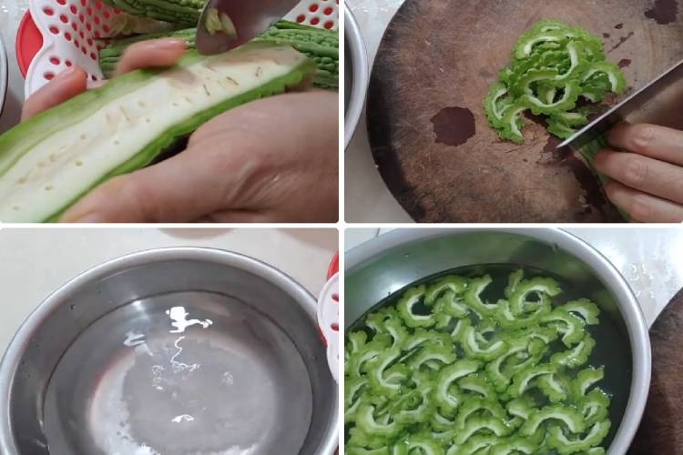 Hướng dẫn cách chế biến món khổ qua chà bông (mướp đắng ruốc) giòn ngon không bị đắng rất đơn giản và dễ gây nghiện (hình 3)