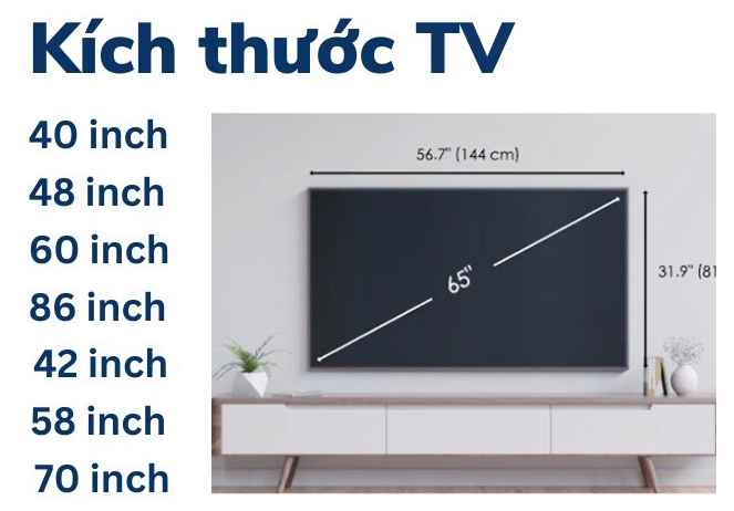 Tivi 70 inch có kích thước bao nhiêu? Những tính năng nổi bật