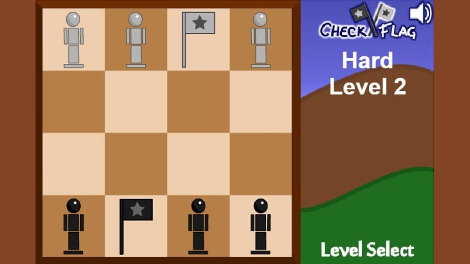 Game cờ vua phức tạp với kiểm tra cờ