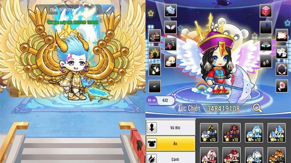 Mặc trang bị cho nhân vật