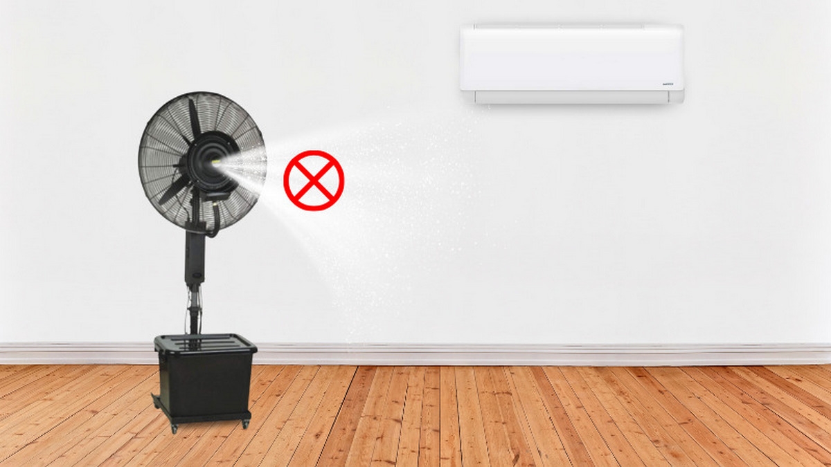 có nên dùng quạt phun sương trong phòng máy lạnh - hình 4