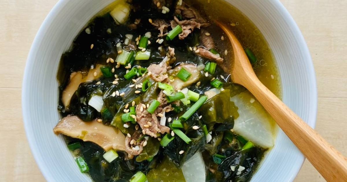 canh rong biển thịt bằm - hình 1