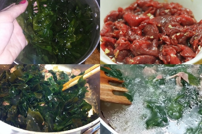 Canh rong biển thịt bằm - hình 3