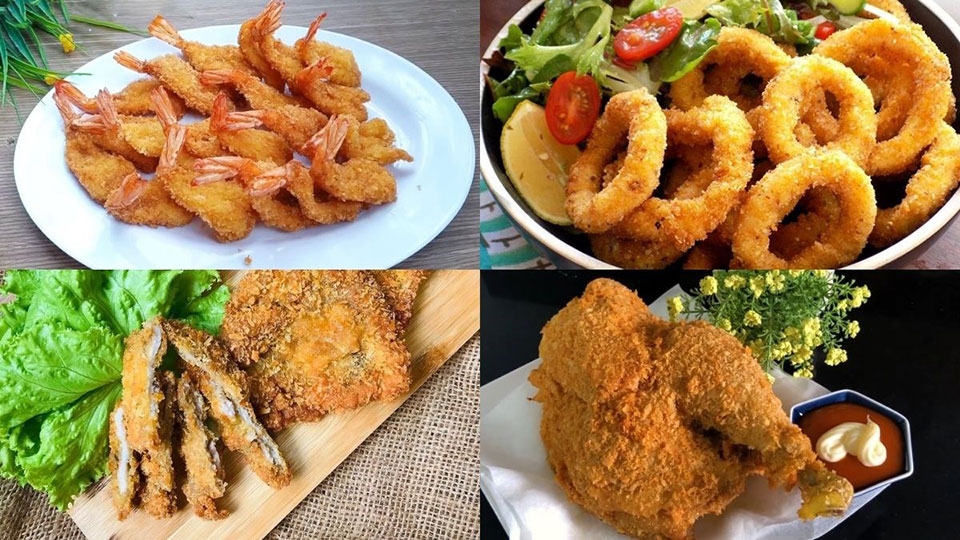 Có rất nhiều món ăn ngon làm từ bột chiên giòn