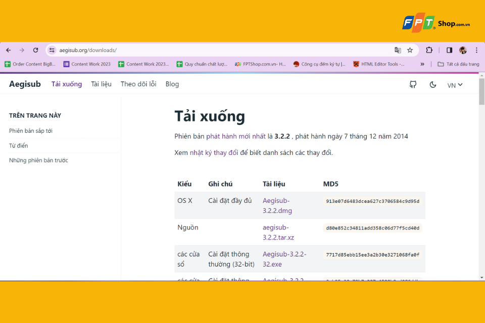 Cách tải xuống Aegisub 1
