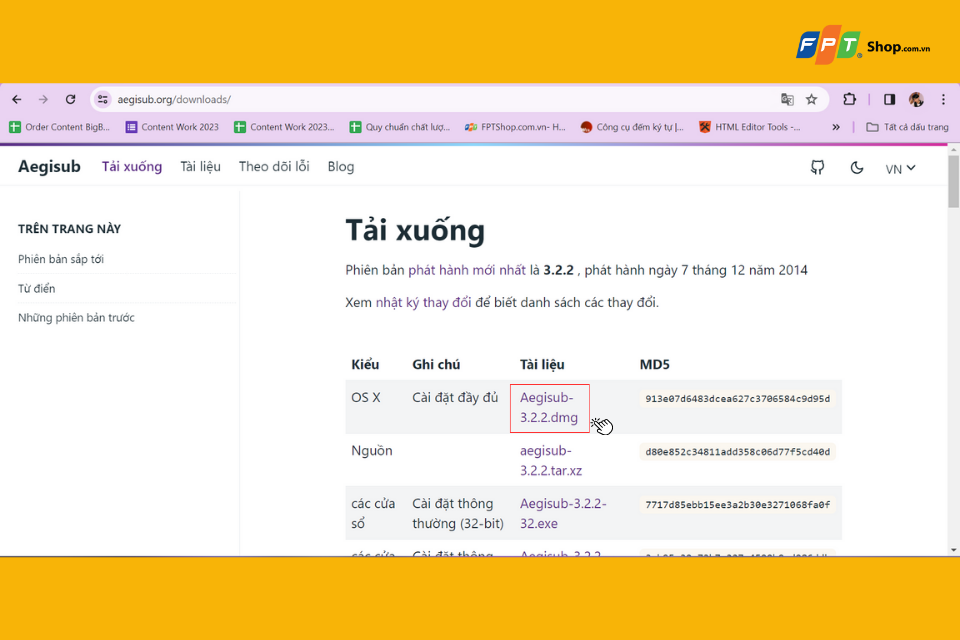 Cách tải xuống Aegisub 2