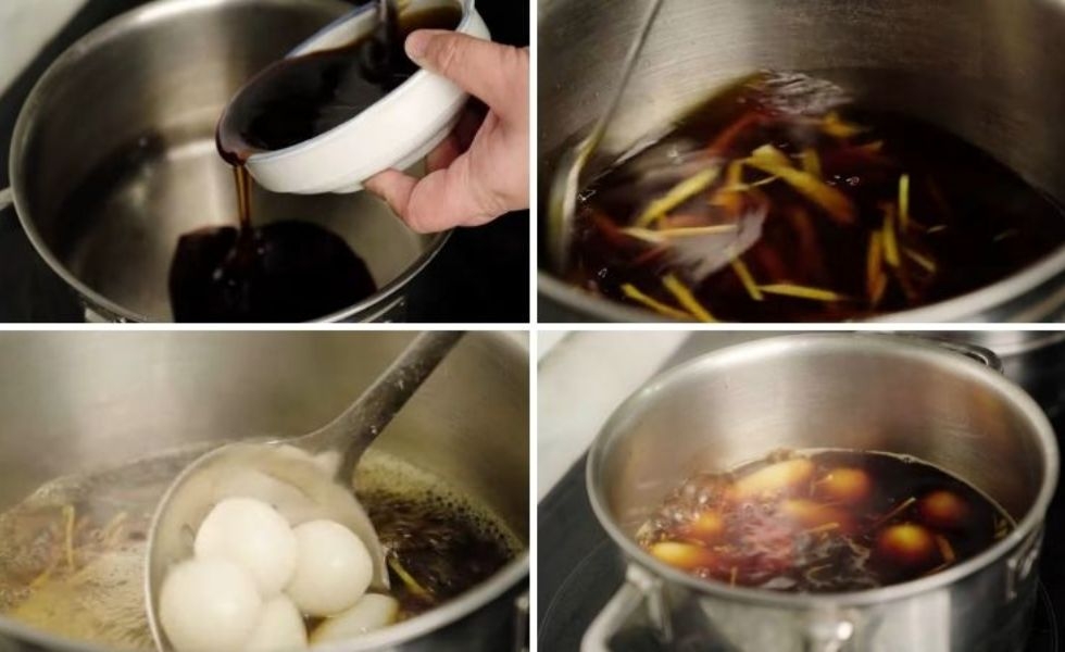 Nấu nước đường cho bánh mật