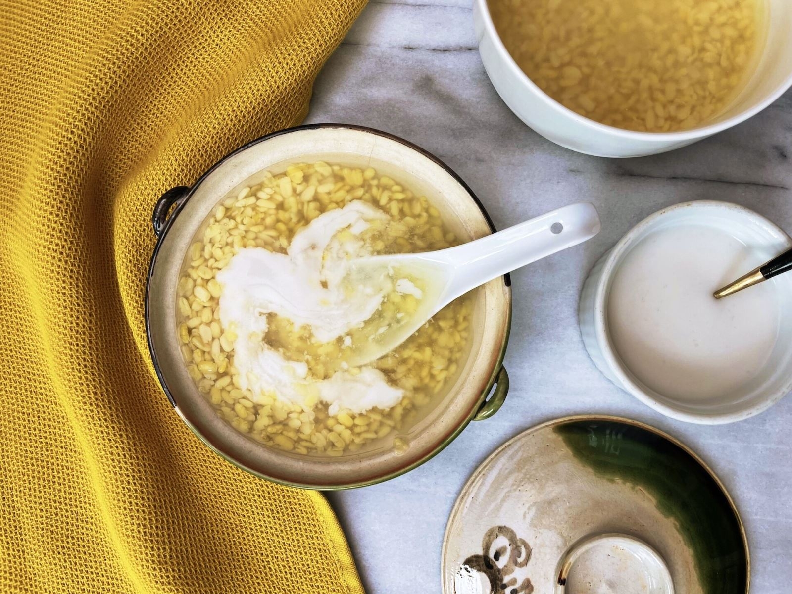 cách nấu chè hoa cau 6