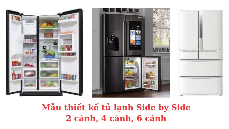 Mẫu thiết kế tủ lạnh side by side