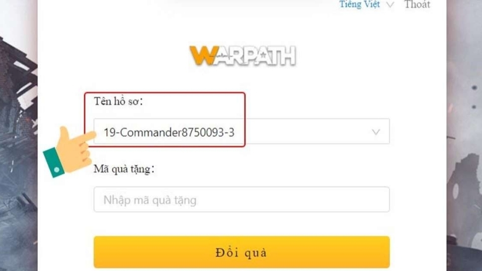 Nhấn vào mục “Tên hồ sơ”