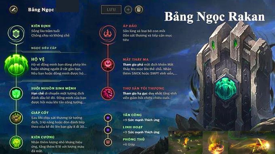 Bảng ngọc cho Rakan mùa 13