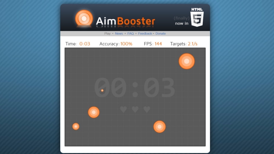 Aimbooster là game phản xạ cần quan sát nhanh nhạy