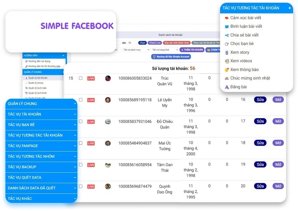 Phần mềm Simple Facebook