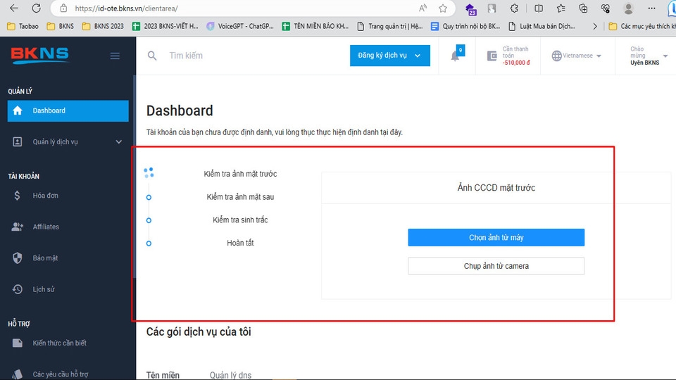 Bkns.vn đa dạng cả domain trong nước và quốc tế