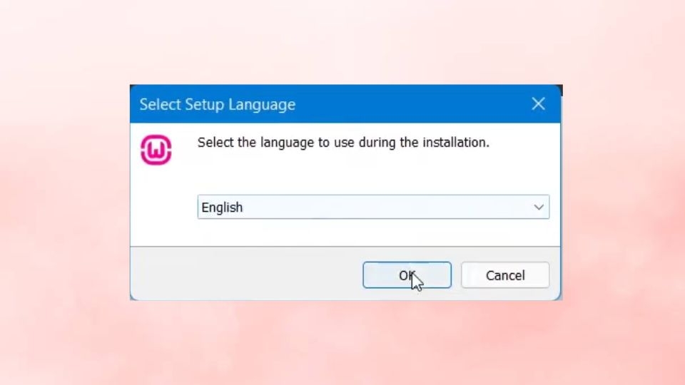 nhấn chọn “English”