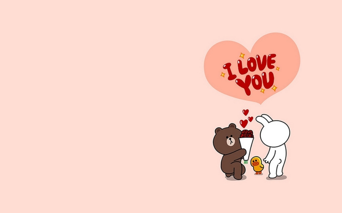 Hình nền cute có chữ i love you 1