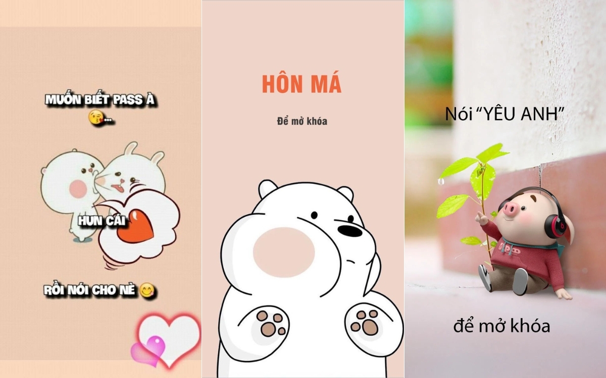 Hình nền cute có chữ thả thính