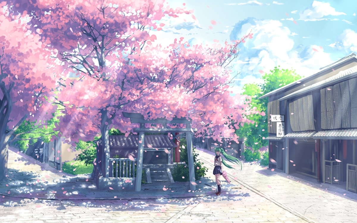 Hình nền máy tính thiên nhiên anime 4