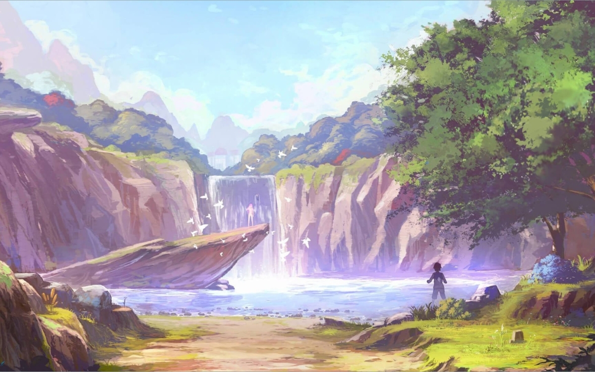 Hình nền máy tính thiên nhiên anime 3