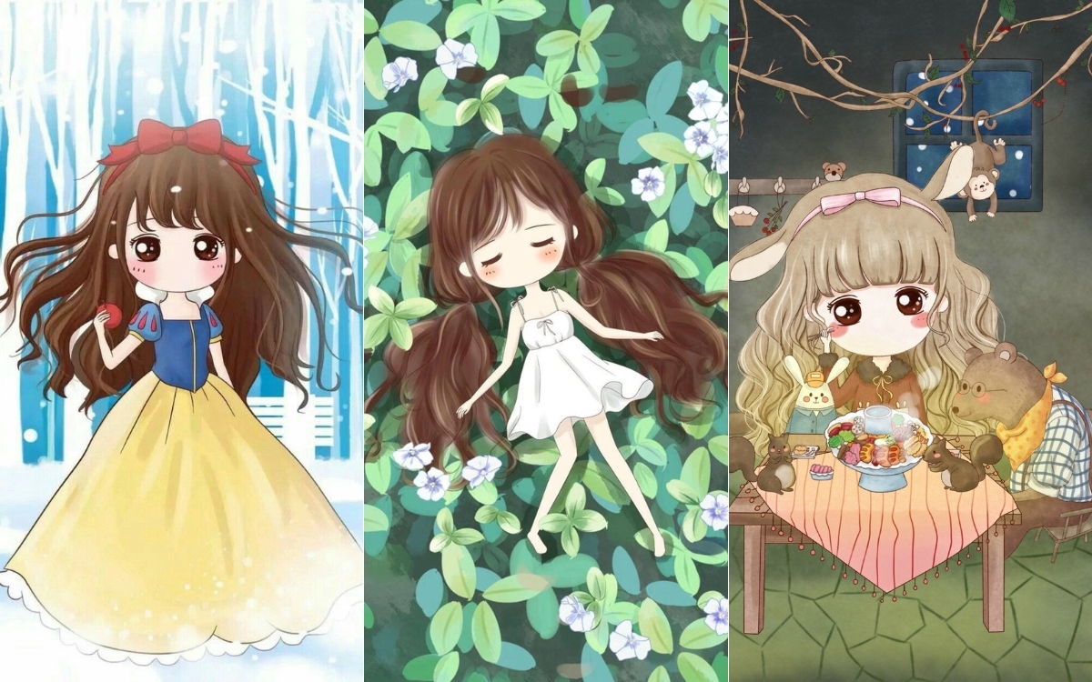 Hình nền cô gái chibi ngây thơ 3