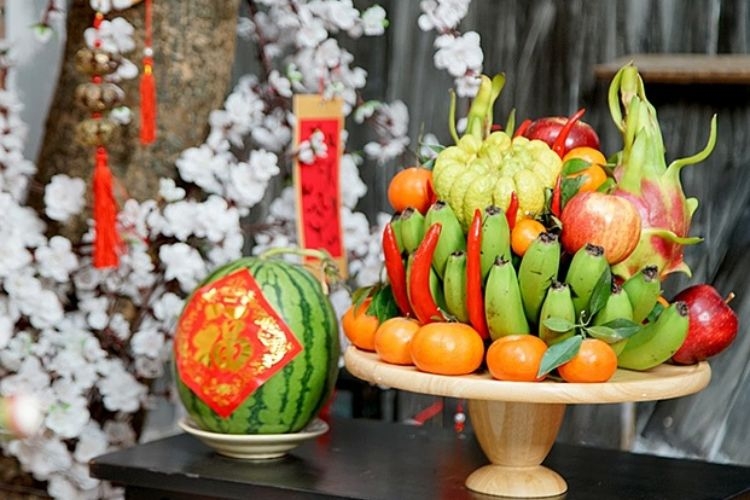 Gợi ý mẫu trang trí mâm ngũ quả ngày Tết 2